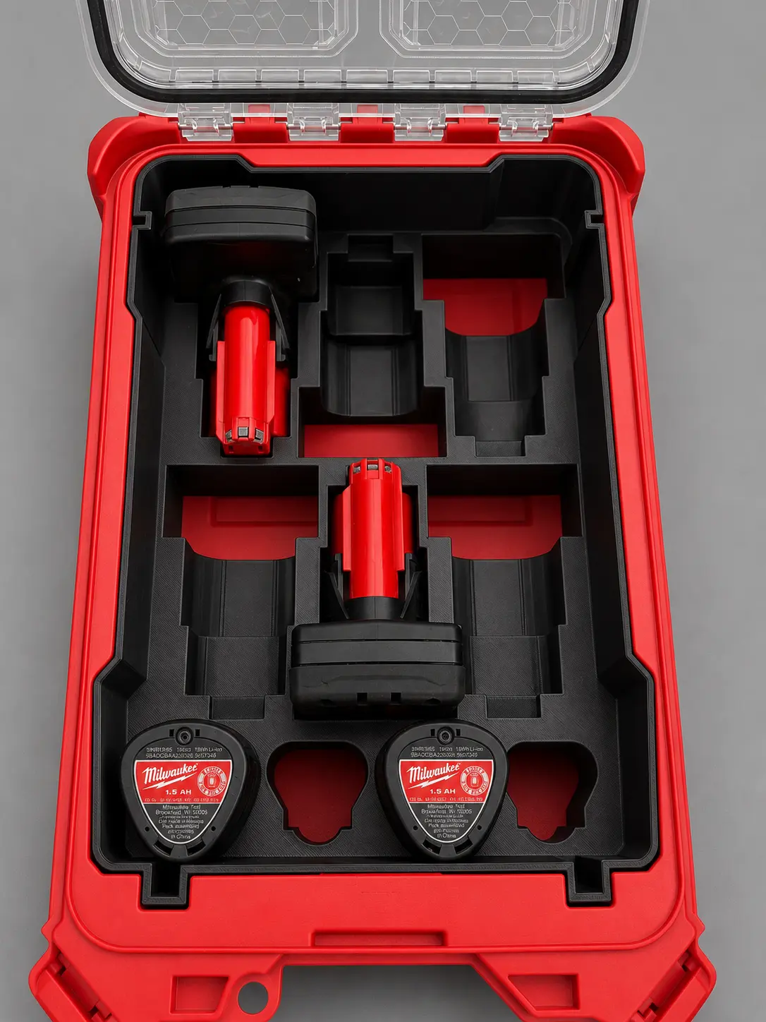 Milwaukee PACKOUT M12 Battery Organizer Insert | Fits 4 Compact & 6 XC Batteries | Insert Only