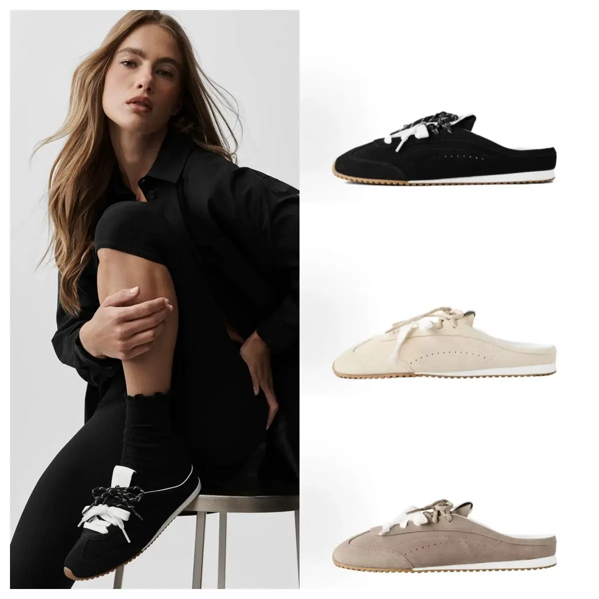 Women’s Suede Casual Sneakers – Lightweight Low-Top Lace-Up Street Style Shoes, Non-Slip Rubber Sole Fashion Trainers for Walking, Daily Wear & All-Day Comfort