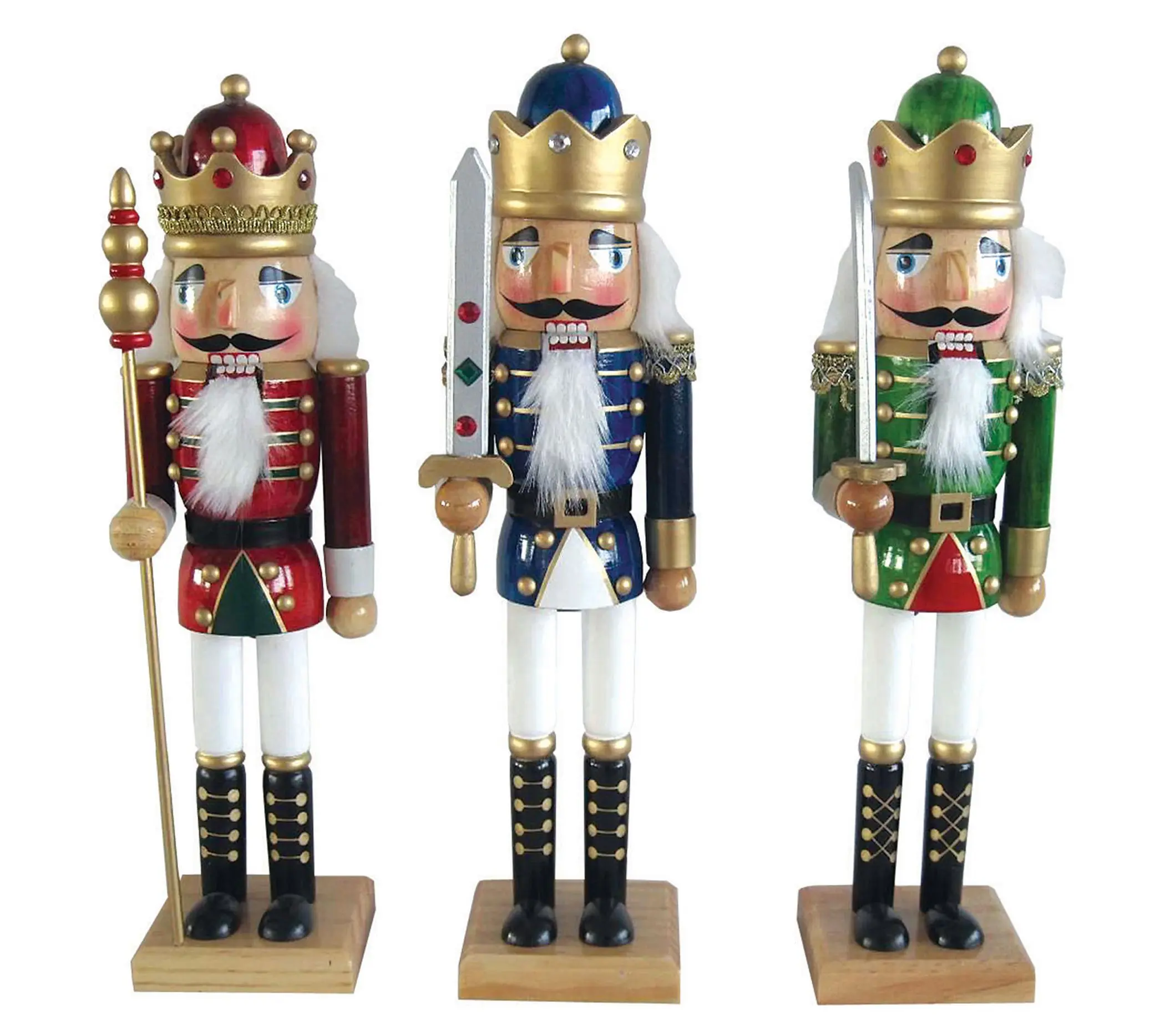 Santa's Workshop 14.25" Royal King Nutcracker,et of 3 Santa's Workshop 14.25" Royal King Nutcracker,et of 3