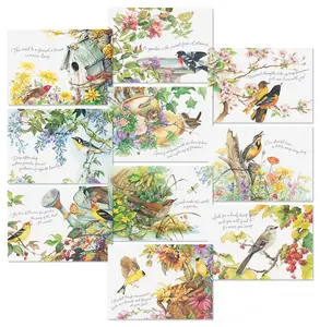Lillian Vernon Nature's Serenade Religious Thinking of You Friendship Greeting Card Set - Value Pack of 20 Cards With White Envelopes for Friends & Family, 10 Designs, Large 5" x 7" Assortment