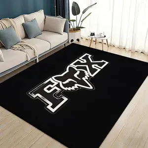 Sport Brand F-Fox Racing Floor Mat Flannel Rugs Living Room Rug Soft Warmth Floor Mat Thickened Non-Slip for Room Home Decor Door Mat Strong Water Absorption Upgraded Anti-Slip Backing Easy to Clean