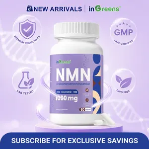 inGreens NMN 1000mg Supplement with Trans-Resveratrol, TMG & Grape Seed Extract for Cellular Energy & Healthy Aging - 3rd Party Lab Tested - 60 Capsules