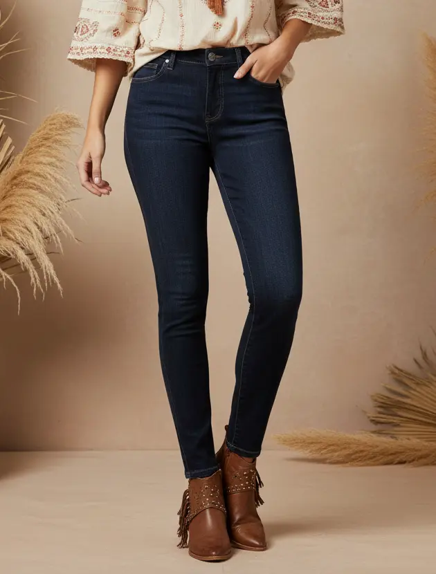NWOT • Original LuLaRoe Skinny Denim • Original Fabric Content • Dark Blue Wash