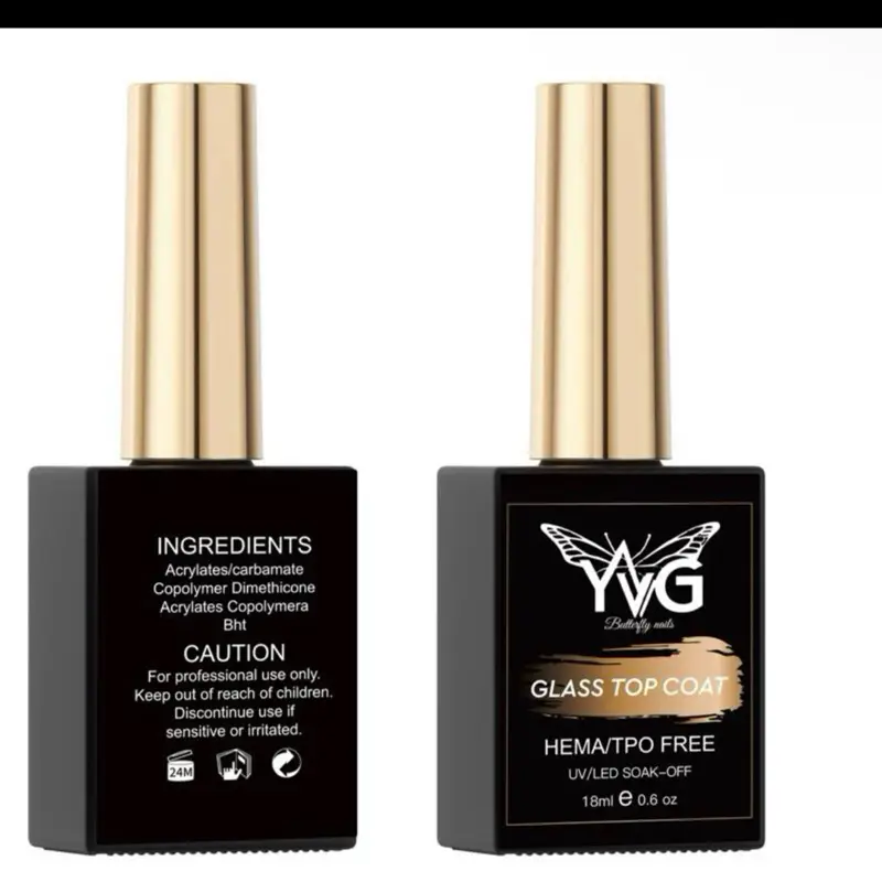 YVG Butterfly Top Coat - Hema/TPO Free UV/LED Soak-Off 18ml - Professional Use Only - Womenswear Shirts