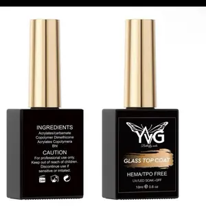 YVG Butterfly Top Coat - Hema/TPO Free UV/LED Soak-Off 18ml - Professional Use Only - Womenswear Shirts