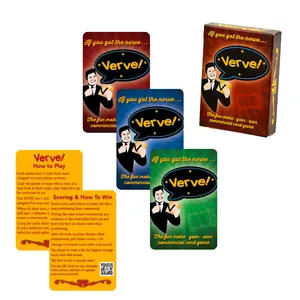 Verve Game Card Game Fun Game For Creating Videos - Educational Tool For Professionals - Great For Adults & Kids - Play Alone or Team Play - Makes For Perfect Gift - Young Influencers - Actors - Videographers - Sales - Marketing - Advertising - Skill