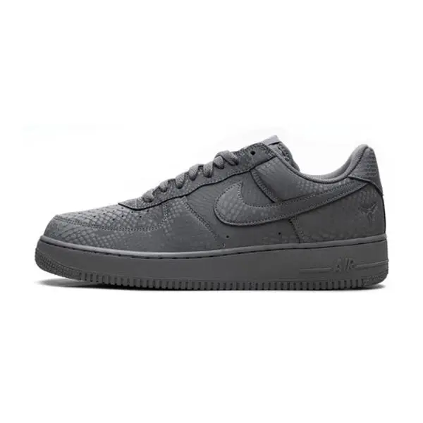 Kobe Bryant x Nike Air Force 1 Low 'Cool Grey' Men's Athletic Casual Basketball Fashion Footwear Walking Everyday Shoe Neutral Grey Sneaker Boy