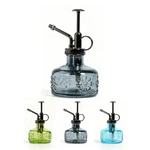 Bamworld Watering Can Glass Mister, 180ml Vintage Decorative Gray Indoor Watering Can for Plants and Succulents gift for plantlovers