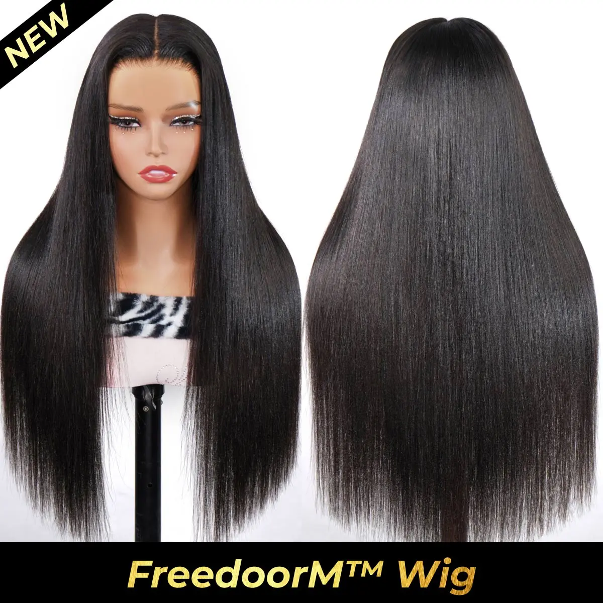 OQ HAIR FreedoorM Yaki Straight 9x6 HD Skin Lace Front Glueless Wigs Human Hair 180% Density PartingMax Wear Go Wig No Konts Natural Hairline
