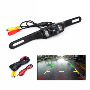 CMOS Car Rear View Backup Parking Reverse Camera HD Vision Waterproof 7 LED IP67-IP68 Adjustable 60 Degree Bracket Universal Fit for Any Vehicle with RCA Connection & LED Assist Lights - Cable, Check Engine Condition   Power Loss