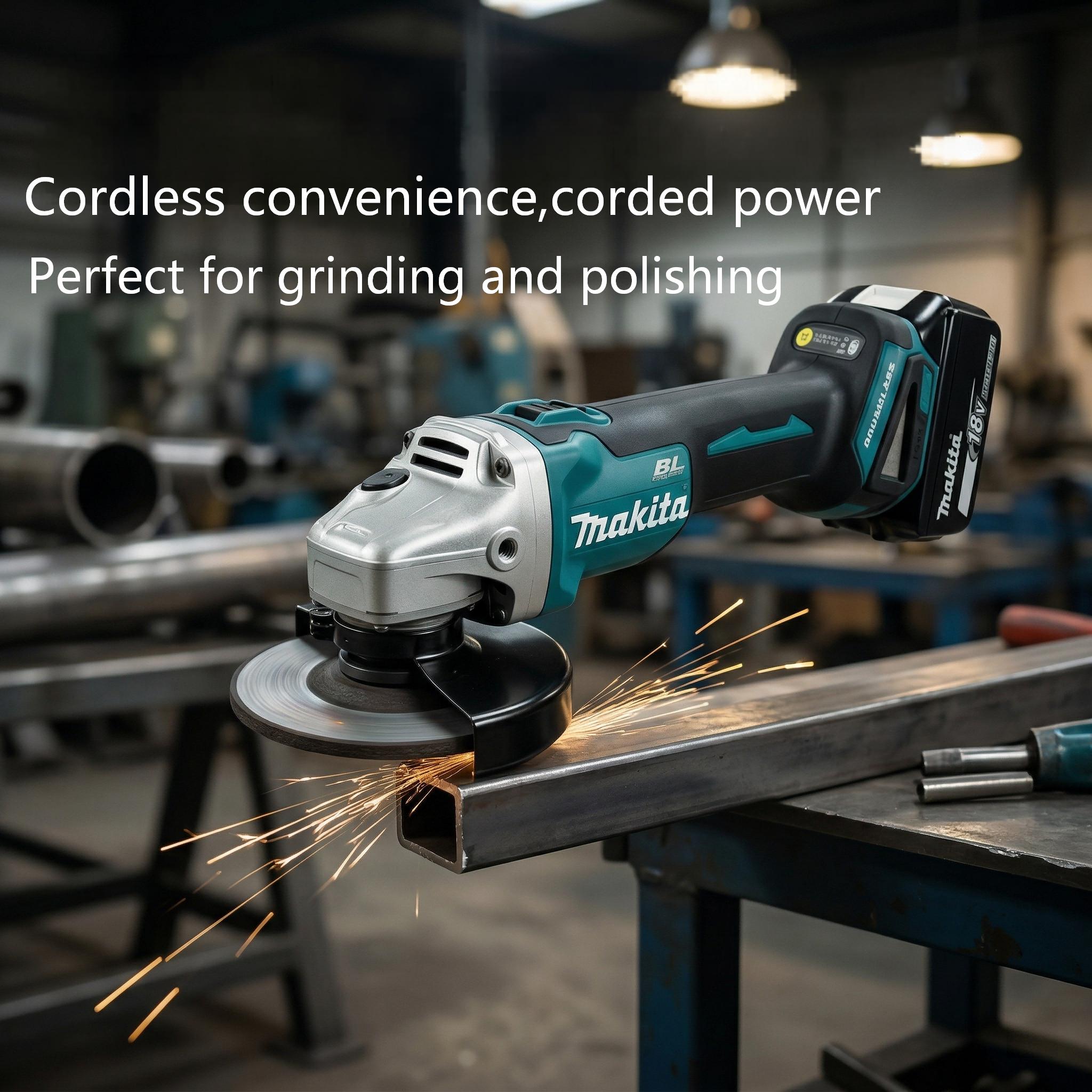 Makita DGA404 18V Cordless Angle Grinder, 125mm Wheel, 8500RPM for Precision Grinding