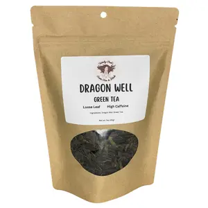 Witchy Pooh's Dragon Well Longjing Loose Leaf Green Tea for Monastic Rituals High Caffeine Equal to a Cup of Coffee