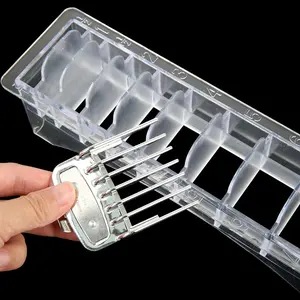 10-Compartment Universal Comb Holder, High Transparency Ruler Storage Box, Ideal for Salon Haircuts, Versatile Organizer, Compartmentalized Organizers, Plastic Storage Boxes