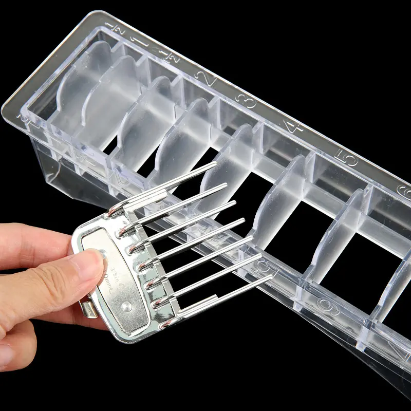 10-Compartment Universal Comb Holder, High Transparency Ruler Storage Box, Ideal for Salon Haircuts, Versatile Organizer, Compartmentalized Organizers, Plastic Storage Boxes