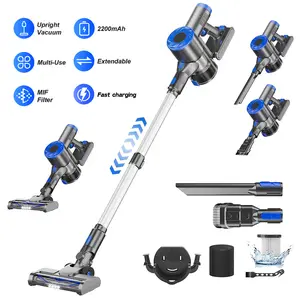 Cordless Vacuum Cleaner 180W Suction, 6-in-1, 2200mAh Battery, 35-Minute Runtime for Hard Floors, Low-Pile Carpets, Pet Hair and Cars with Sofa Brush
