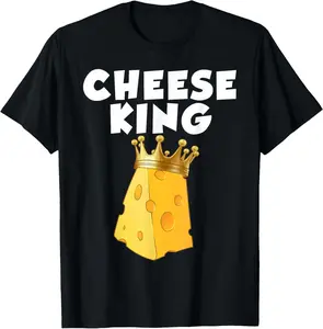 100% Cotton Funny Cheese Design For Men Dairy Food Cheese Lover T-Shirt