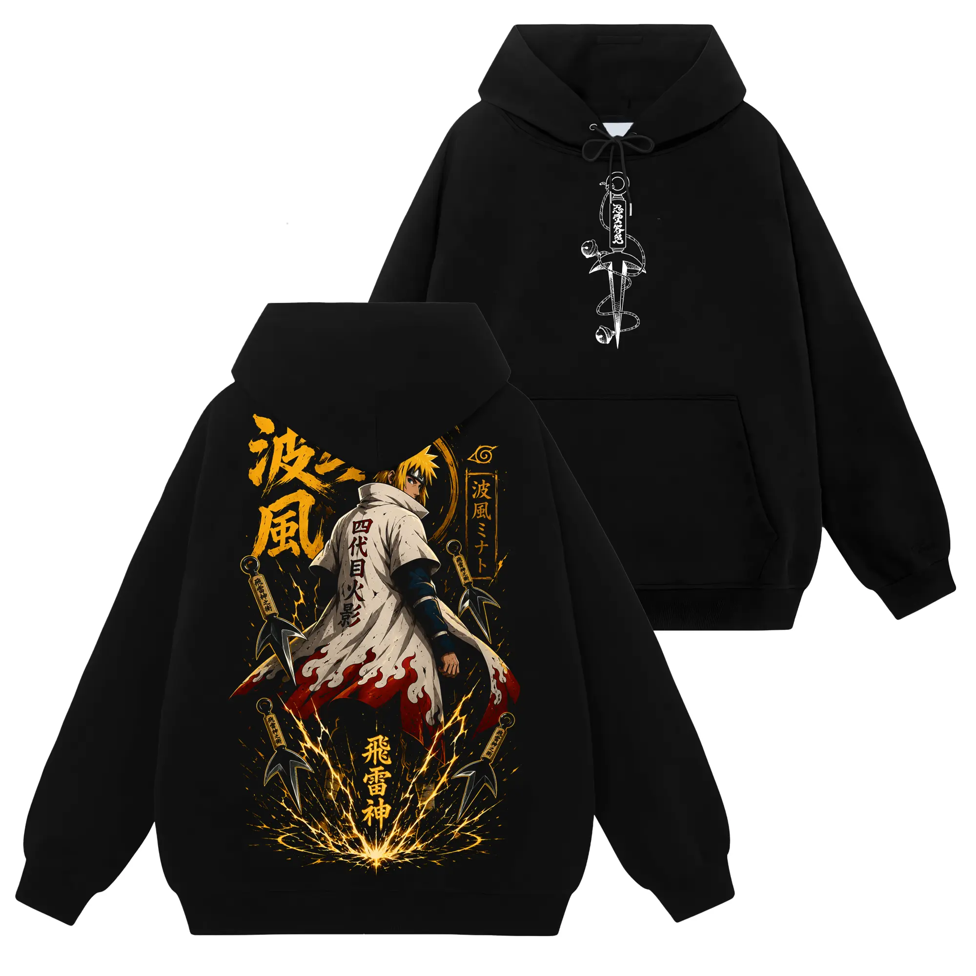 [Shinobi Shop] Limited Minato Namikaze - Naruto Shippuden #198 Hoodie T-Shirt Sweatshirt, Retro Vintage Unisex Graphic 90s Cotton, Gift For Wibu, Anime Manga Y2K Streetwear Apparel Everyday