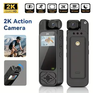 2K Body Cameras with Audio and Video Recording, Wearable Recording Camera, Handheld Pocket Camera, Night Vision, 8HR Battery, Mini Vlogging Camera for Travel, Sports, Work Records, Covert Recording, Portable. (64G)