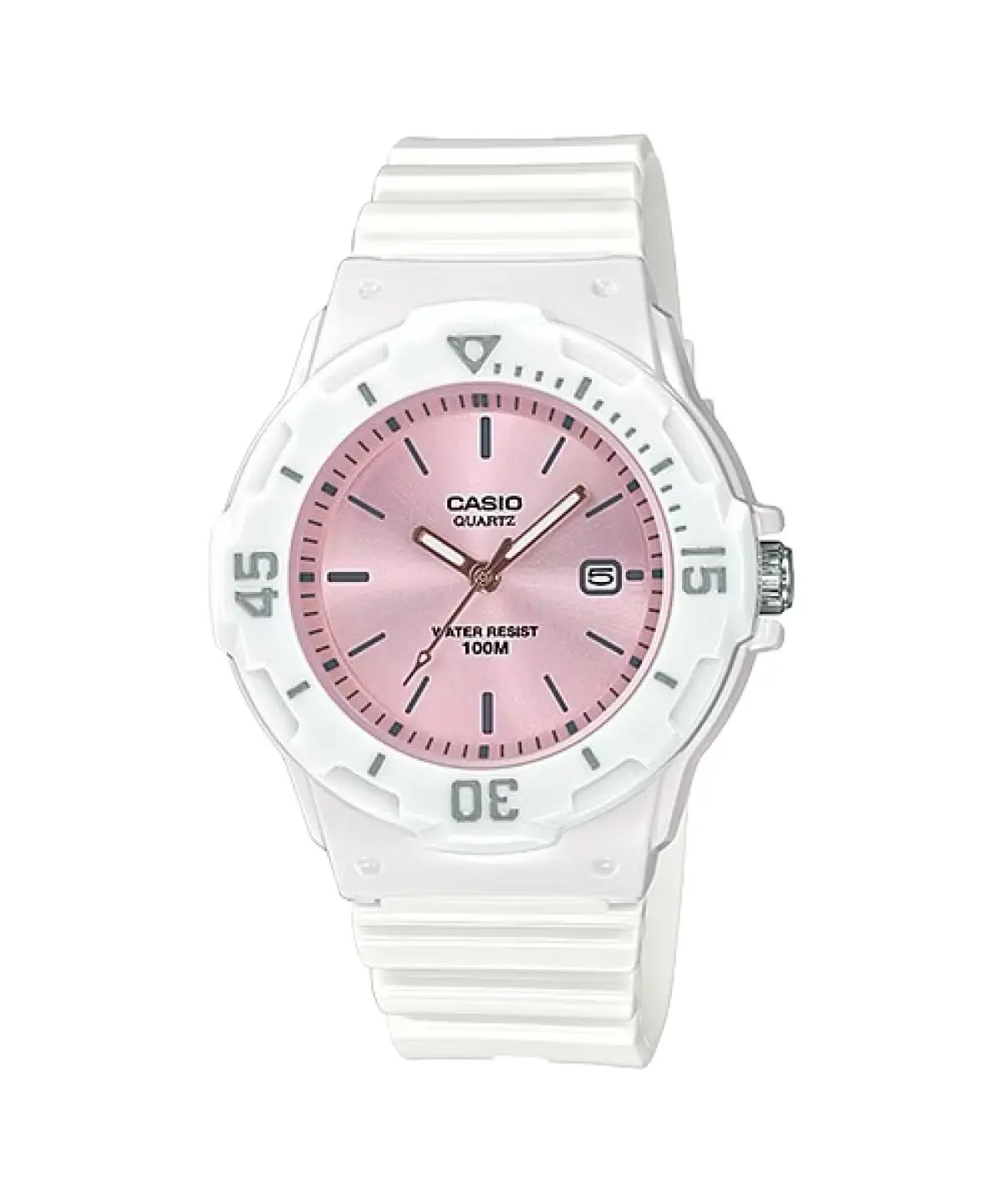 Casio Women's Water-Resistant Analog Watch with Rose Gold Accents - LRW-200H-4E3VCF