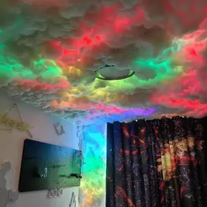 RGB Thunder Cloud Light, a very cool DIY creative cloud light, LED cloud light ceiling, adjustable colors, suitable for gaming rooms, bedrooms, home bars, parties