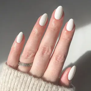 24pcs Wearable Nail Tips, Oval Press-On Nails, High-Quality Nail Art Diy for Girls' Daily Life, Parties, and Gatherings