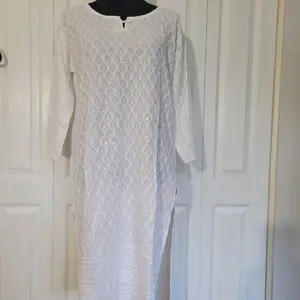 Chikankari kurthi with water sequence work