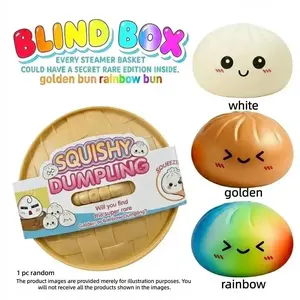 Big Dumpling Squishy - Blind Box, Mysecret Bun Fidget Toy, Soft TPR Material, Soft Squishy Silicone, Stress Relief, Squishy Fidgets, Unboxing Surprise, Random Style per Pack, Valentine's Day and Easter gifts, children to exchange gifts