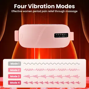 Menstrual Heating Pad Smart Uterus Warmer Belt Cordless Electric Waist Belt with 5 Heat Levels 4 Massage Modes for Menstrual Relief & Abdominal Massage lumbar massager vibration portable pada warm palace Pad and Vibrating Massager cramps