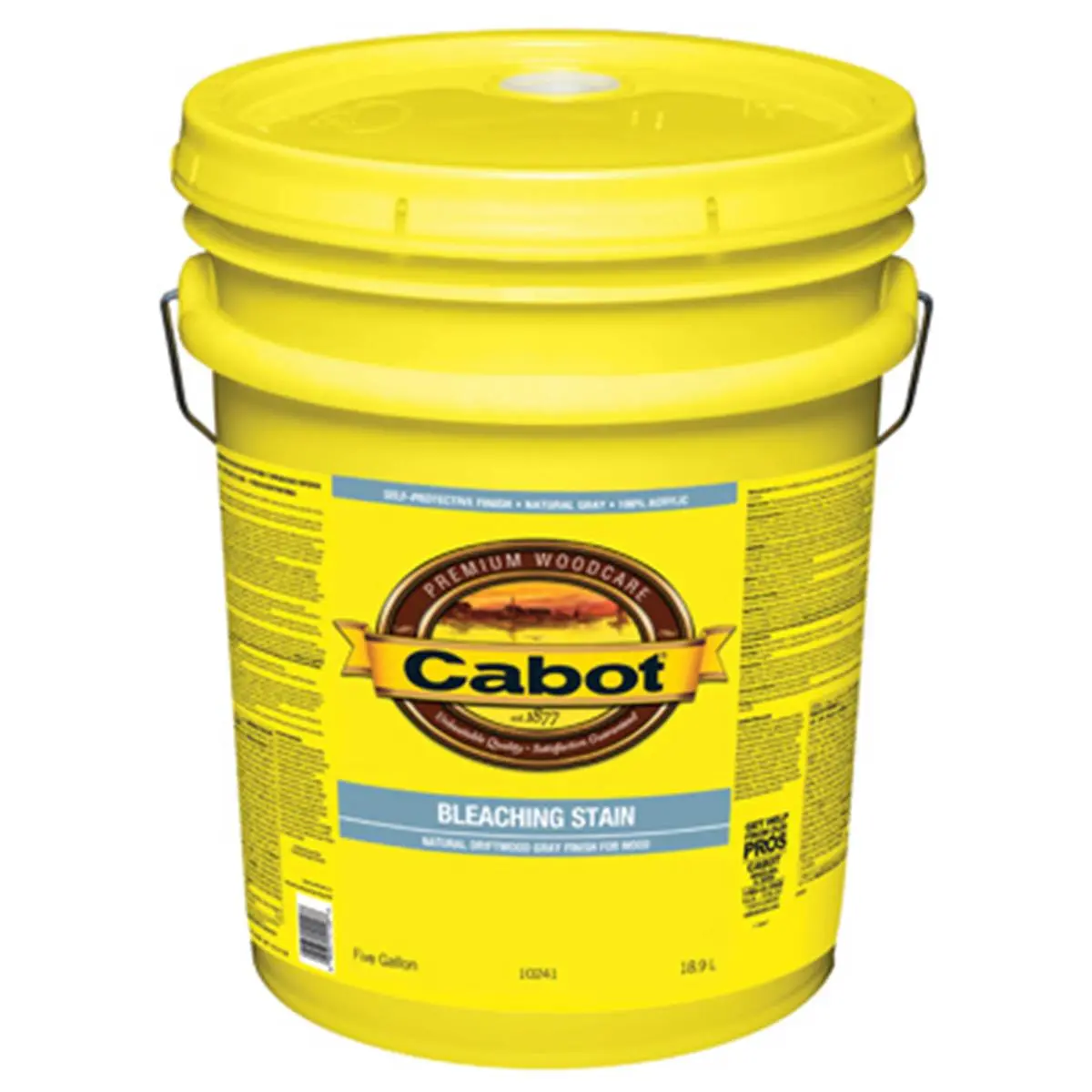 212 MAIN 1 gal Water-Based Acrylic Wood Stain - Bleaches Wood to Natural Driftwood Gray, for Automotive & Motorcycle Paint Care, DIY Car Care