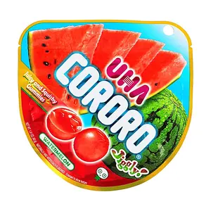 UHA Mikakuto Japanese Watermelon Gummy Candy - Fruity Chewy Snack, 40g