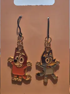 Backyard dogs metal kids Plastic dangly earrings