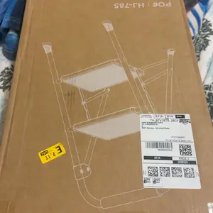 Step Ladder Iron Step Stool with Non-Slip Pedals and Handrails Portable Heavy Duty Steel Ladder for Kitchen Garage and Outdoor Use