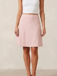VIISHOW Women's High-Waisted Elastic Stretchy Flared A-Line Skirt - Soft Knit, Lightweight, Breathable Fabric, Knee-Length, Slimming Fit, Athletic Modest Casual Wear, Machine Washable Skirts, Summervibes, Mother's Day Gift