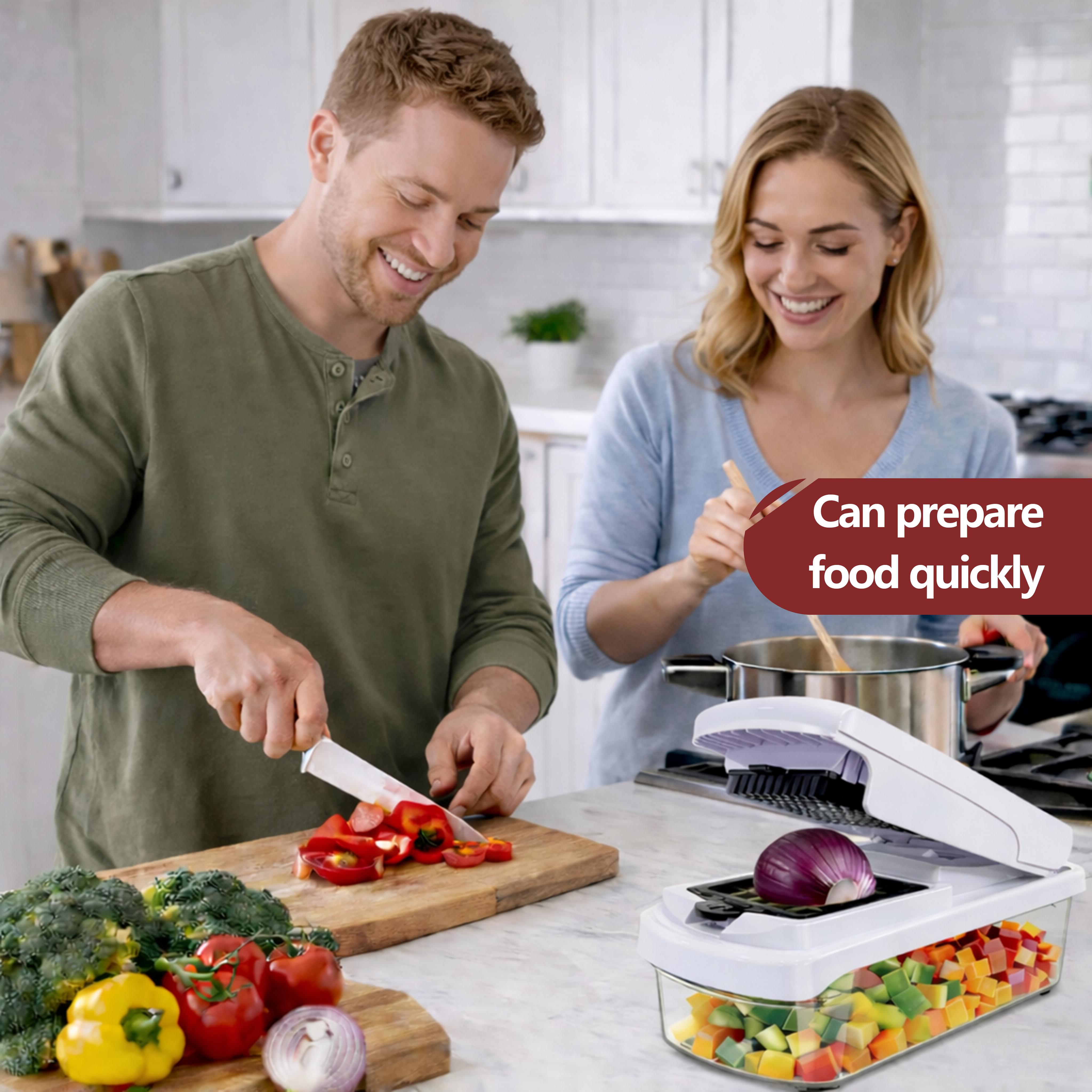 Snofrid Vegetable Chopper,15-in-1 Multifunctional Food Chopper,Professional Onion Chopper with 8 Blades,Vegetable Cutter with Container for Salad,Potato,Carrot,and Garlic; Essential Kitchen Tool Snofrid Vegetable Chopper,15-in-1 Multifunctional Food Chopper,Professional Onion Chopper with 8 Blades,Vegetable Cutter with Container for Salad,Potato,Carrot,and Garlic; Essential Kitchen Tool