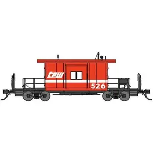 Bluford Shops 21241 N, Short Body, Bay Window Caboose, Toledo, Peoria and Western, TPW, 526