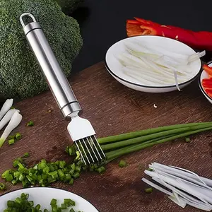 Stainless Steel Scallion Slicer Sharp Shred Silk Vegetable Cutter The Knife Onion Cutter Spring Onion Chopper for Green Onion Kiwi Potato Algae Kitchen Aid