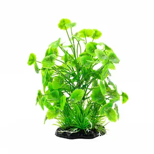 Aquarium Fish Tank Green Lifelike Underwater Plastic Plant Aquatic Water Grass Decor,16inches