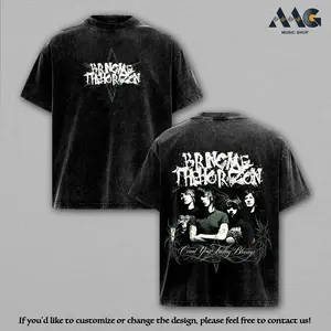 Bring Me The Horizon Count Your Blessings, BMTH Deathcore Classic Band Member Photo Concert Merch, Oversized Graphic Tee Men, Y2k Emo Cyber Grunge Casual Fashion Apparel, Vintage Washed Heavyweight Short Sleeve Top, Graphic Tee Unisex Heavyweight