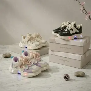 Led Light-Up Sneaker For Kids, Fashion Breathable Mesh Toddler Chunky, Trendy Comfortable Low Top Mesh Sneakers For Baby Boys & Girls, Breathable Non-slip Walking Shoes For All Seasons,  Athletic Sneaker Footwear, Toddler Shoes, Night Light Shoes For Kids