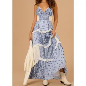 Fashion Floral Lace Patchwork Spaghetti Strap Dress Eye-catching Available Create a Unique Summer Look Striped Tie Waist Summer Dress Sleeveless Mini Tank Dress