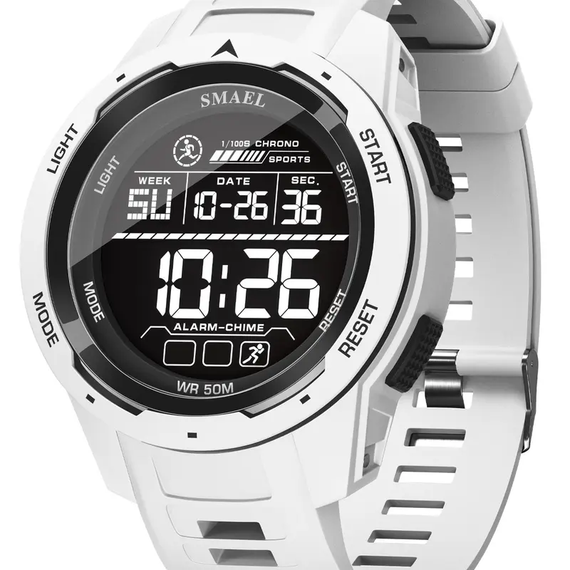 Men's Sportive Digital Watch, Calendrier Digital Watch with Luminous Dial, Waterproof Multifunctional Watch with Digital Display for Men, Water Resistant Watch, Waterproof Quartz Wristwatch, Waterproof Wrist Watch, Digital Wristwatch, Waterproof Watches