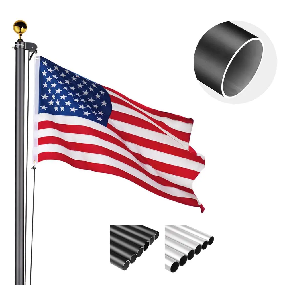 Yescom Bravery Flagpole 30' Sectional Flagpole Kit (13Gauge)