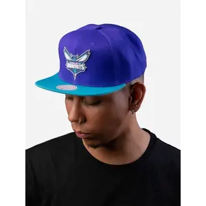Mitchell & Ness Purple/Teal NBA Charlotte Hornets Core Basic Snapback