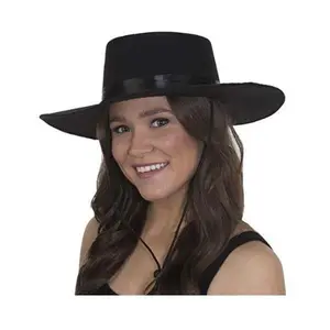 Spanish Hat - V for Vendetta - Black - Felt - Deluxe Costume Accessory - Adult