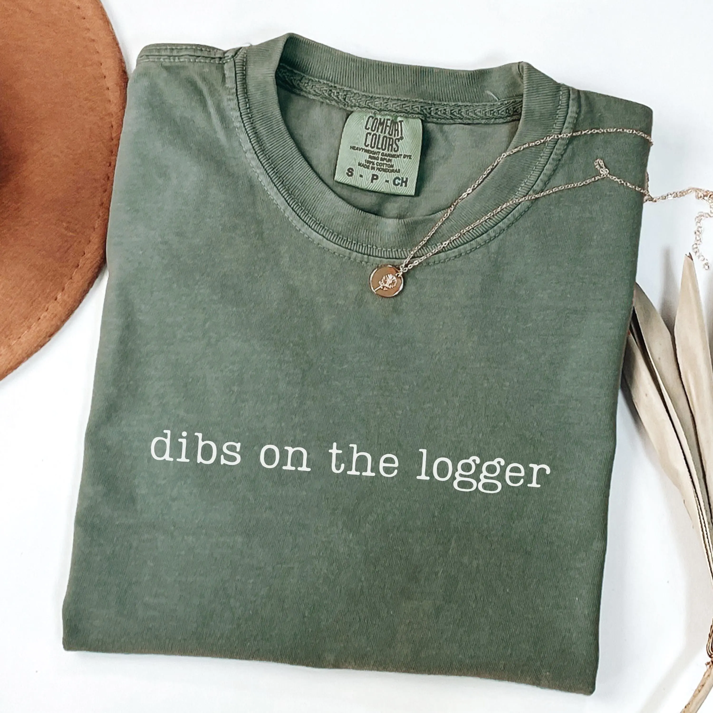 Comfort Colors Dibs On The Logger Shirt, Logger Wife Shirt, Logger Girlfriend Tshirt, Logger Gifts, Lumberjack Shirt
