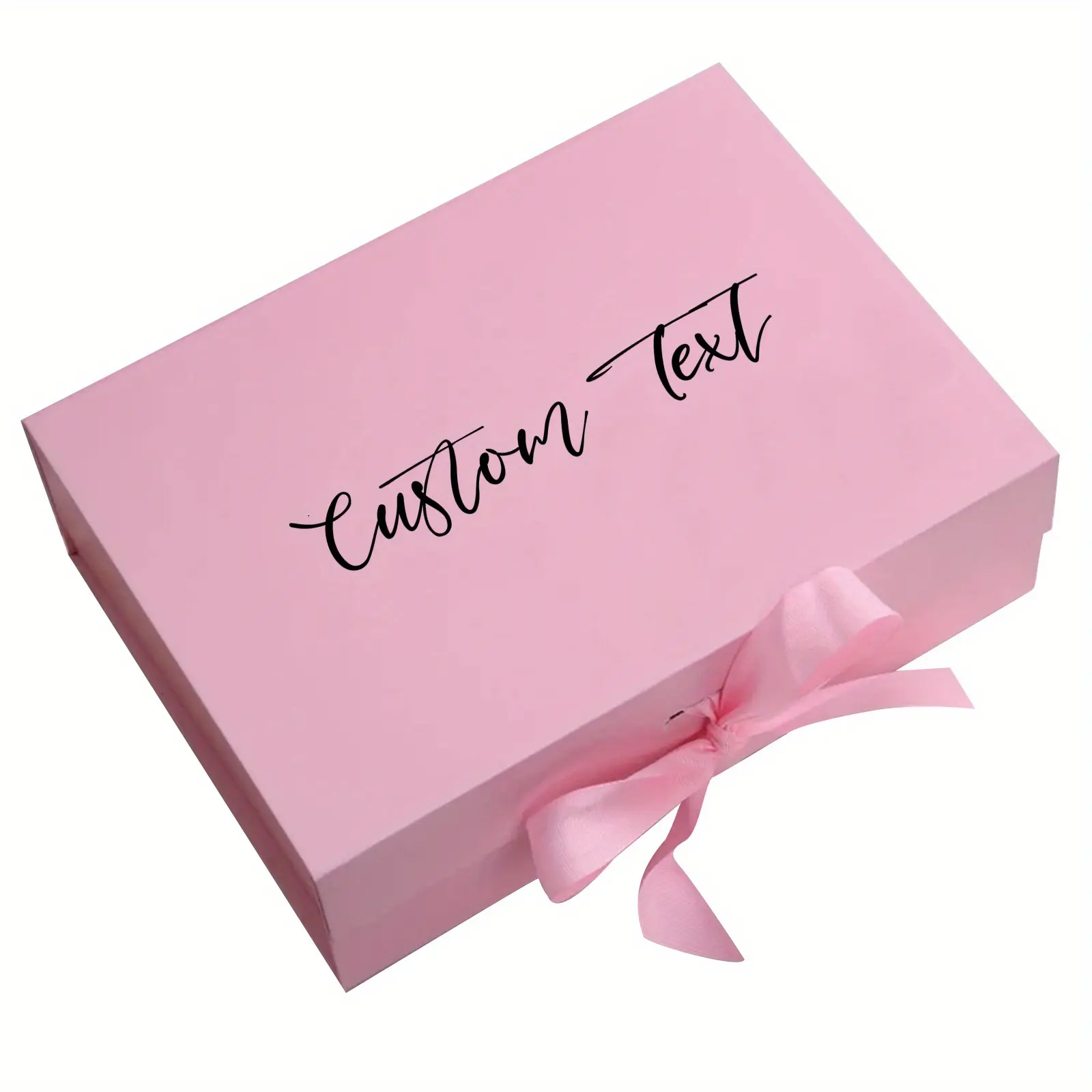 [Made to Order] Custom Gift Box Gift Wrap Box, Magnetic Gift Decorative Box with Lid and Ribbon for Men & Women, Collapsible Proposal Box for Christmas Valentine's Day Wedding Birthday Mother's Day