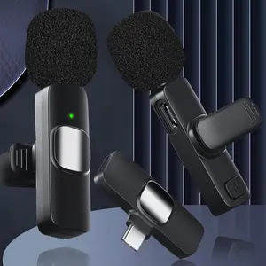 Professional wireless lavalier microphone, mini clip on microphone suitable for smartphones and laptops, USB microphone for video recording, live streaming, and interviews, Portable mic