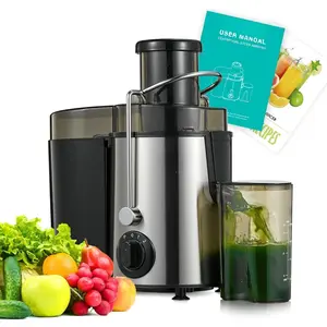Juicer Machines, 600W Centrifugal Juicer with Wide Mouth 3" Feed Chute for Whole Vegetable and Fruit with 3-Speed Setting, Easy to Clean, , High Yield Juice, Juice Recipe Included