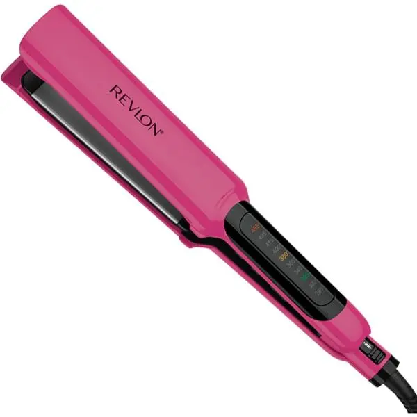 REVLON Smooth Brilliance Ceramic Hair Flat Iron, 1.5" Plates | 3X Ceramic Tourmaline Coating for Less Frizz, Smooth Glide, Sleek Style or Loose Waves
