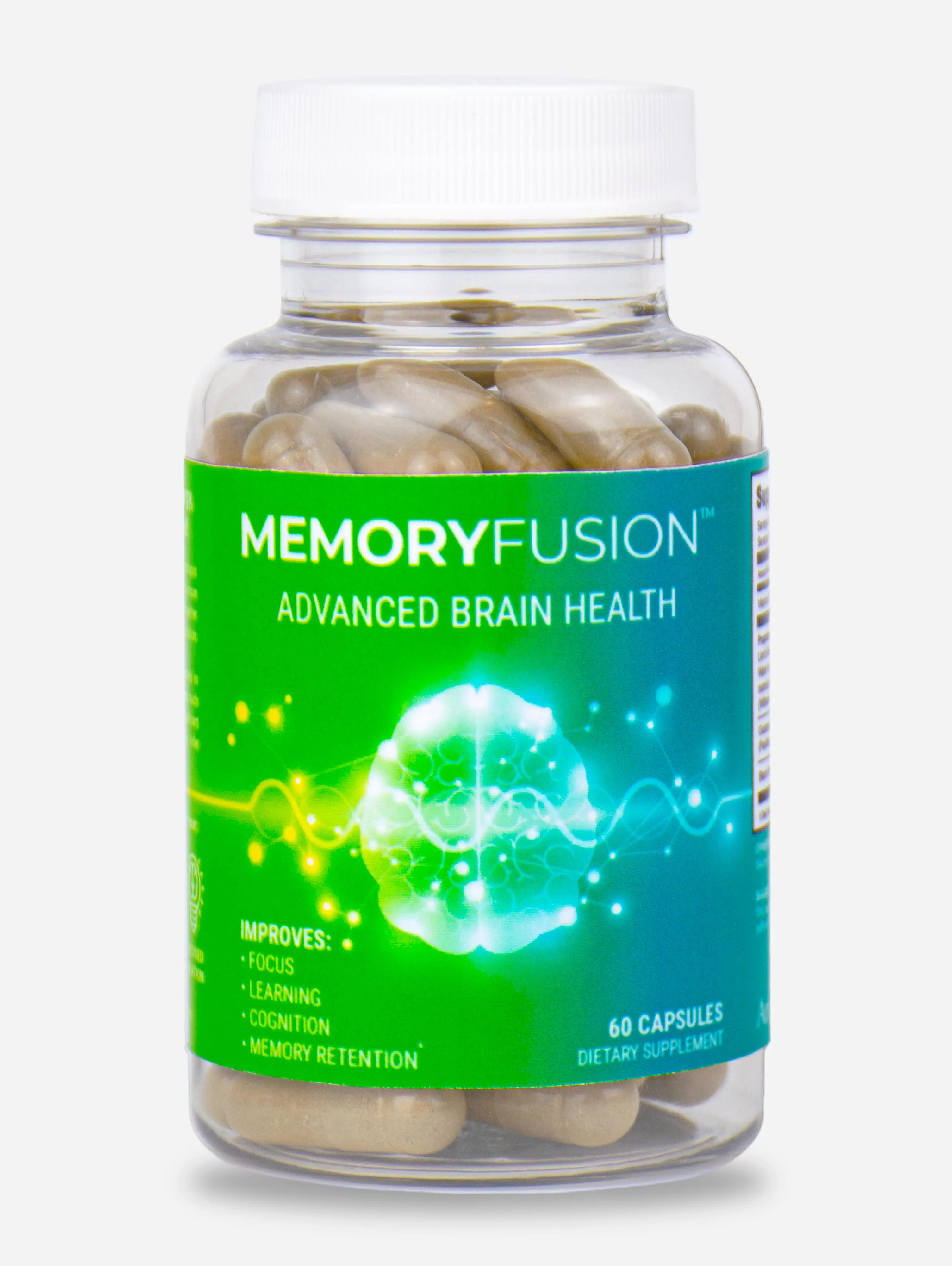 Memory Fusion Brain Health Support Capsules | Focus, Memory & Cognitive Health Support with Lion’s Mane, Bacopa, Ashwagandha & Vitamin B12 – 60 Capsules